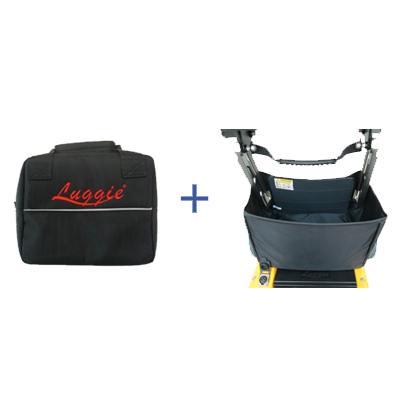 Luggie Folding Basket & Under Seat Battery Bag Combination